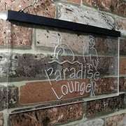 Parrot Paradise Lounge Bar LED Light Sign - LED Gift Works