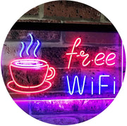Cafe Coffee Free WiFi LED Light Sign - LED Gift Works