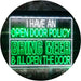 Open Door Policy Bring Beer Open Door LED Light Sign - Way Up Gifts