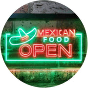 Restaurant Mexican Food Open LED Light Sign - LED Gift Works