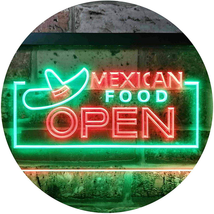 Restaurant Mexican Food Open LED Light Sign - Way Up Gifts