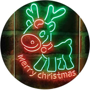 Merry Christmas Reindeer LED Light Sign - LED Gift Works