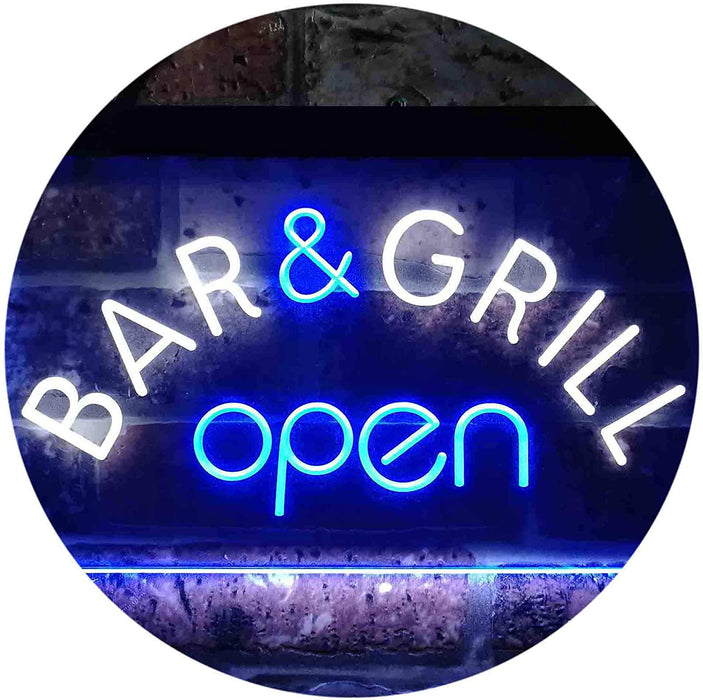 Bar & Grill Restaurant Open LED Light Sign - Way Up Gifts