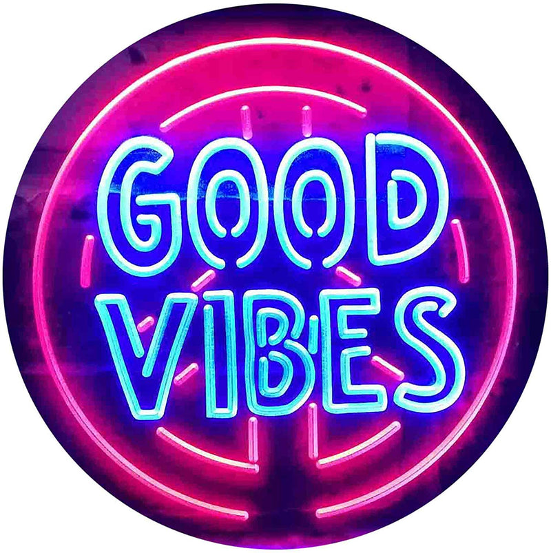 Good Vibes LED Light Sign - LED Gift Works
