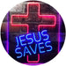 Christian Cross Jesus Saves LED Light Sign - Way Up Gifts