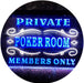 Private Poker Room Members Only LED Light Sign - Way Up Gifts