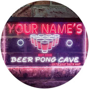 Personalized Beer Pong Man Cave LED Light Sign - LED Gift Works