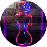 Lady Back Sexy Woman Man Cave LED Light Sign - LED Gift Works