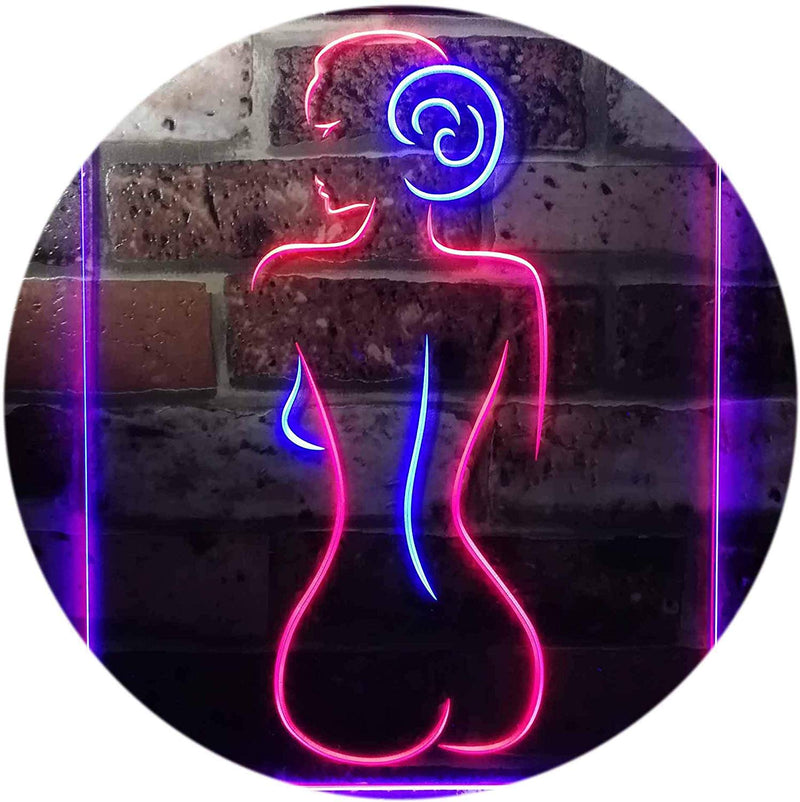 Lady Back Sexy Woman Man Cave LED Light Sign - LED Gift Works