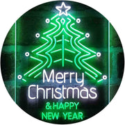 Merry Christmas Happy New Year LED Light Sign - LED Gift Works