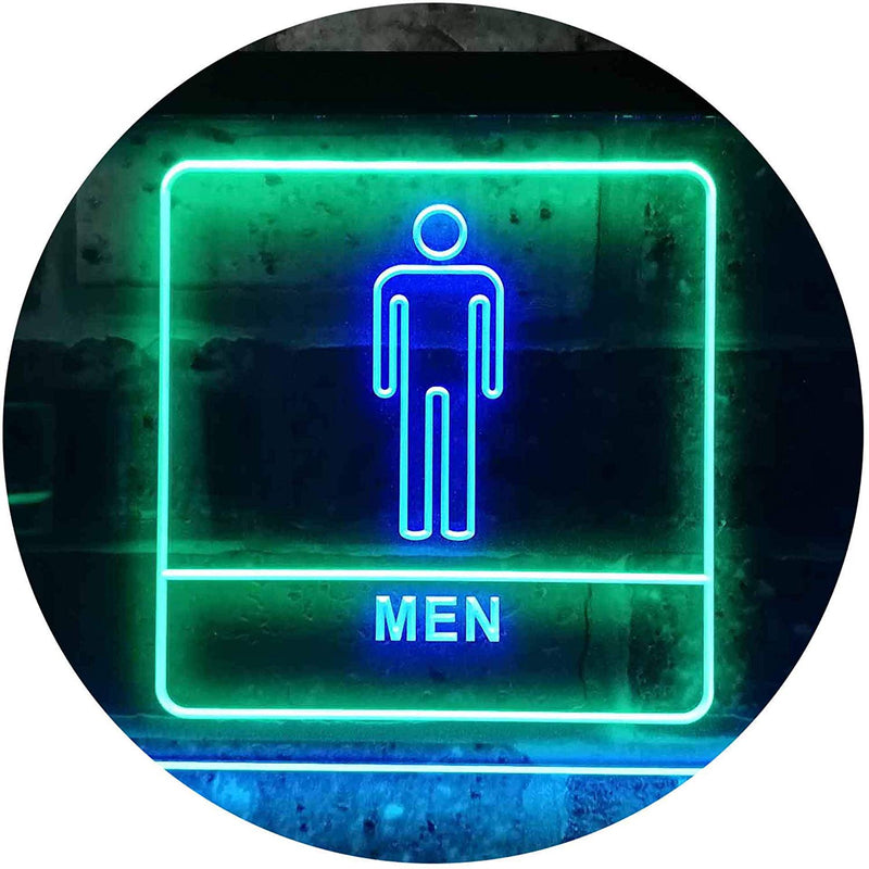 Men Bathroom Restroom LED Light Sign - LED Gift Works