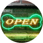 Open Dog Bone Grooming Pet Shop LED Light Sign - LED Gift Works