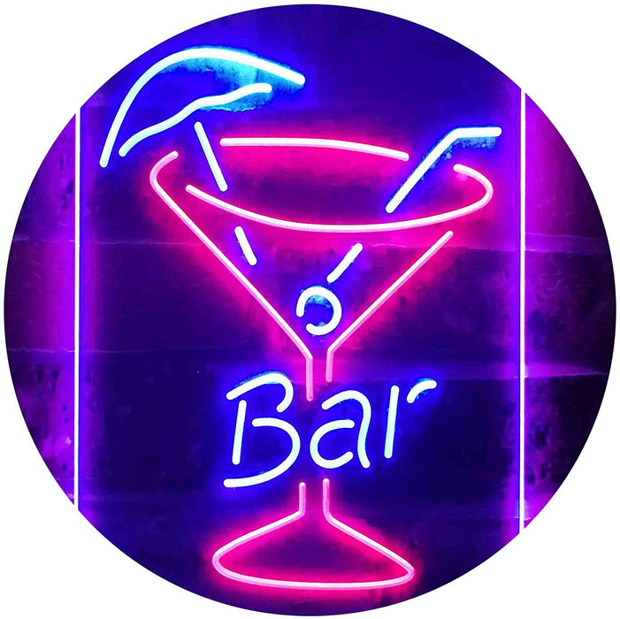 Cocktail Glass Bar LED Light Sign - Way Up Gifts