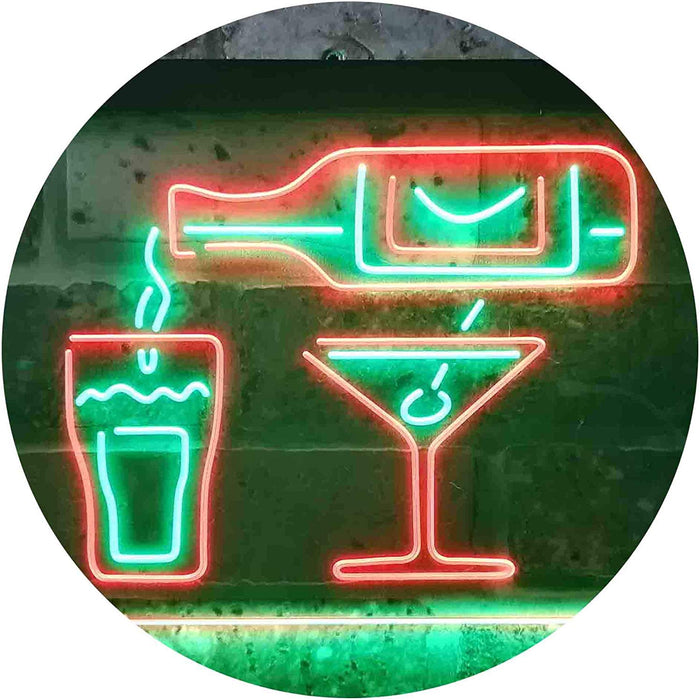 Wine Beer Shots Liquor Cocktails LED Light Sign - Way Up Gifts