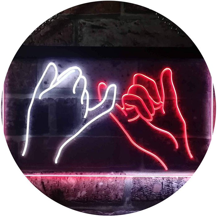 Pinky Swear Promise Cute Room Decor LED Light Sign - Way Up Gifts