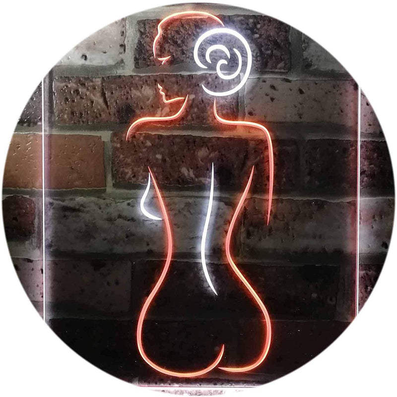 Lady Back Sexy Woman Man Cave LED Light Sign - LED Gift Works