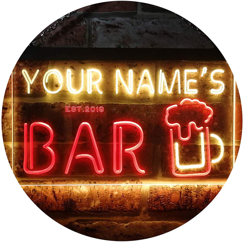 Personalized Beer Mug Bar LED Light Sign - LED Gift Works