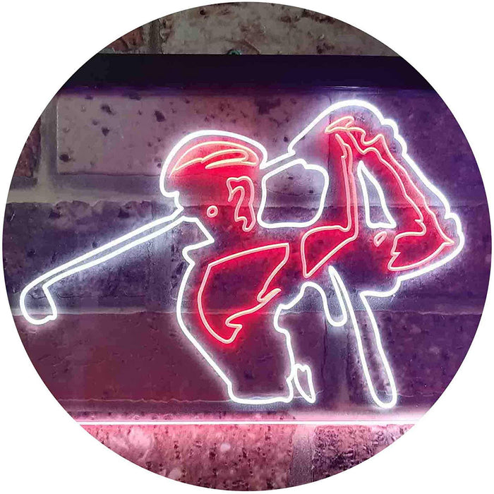 Golf Course Pro Shop Golf Player LED Light Sign - Way Up Gifts