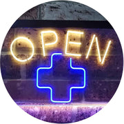 Open Medical Cross Dispensary LED Light Sign - LED Gift Works