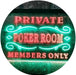 Private Poker Room Members Only LED Light Sign - Way Up Gifts