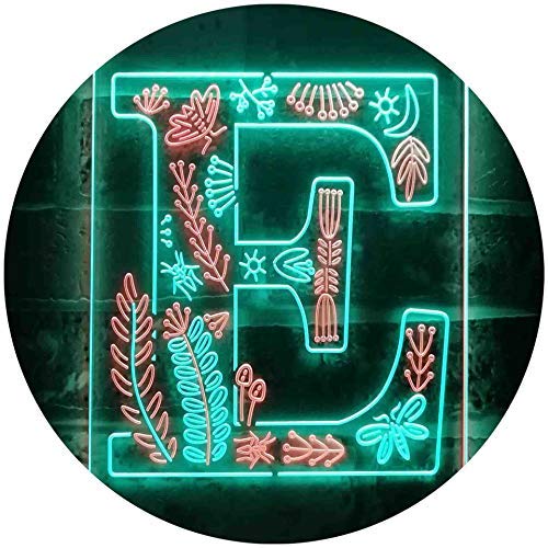Family Name Letter E Monogram Initial LED Light Sign - Way Up Gifts