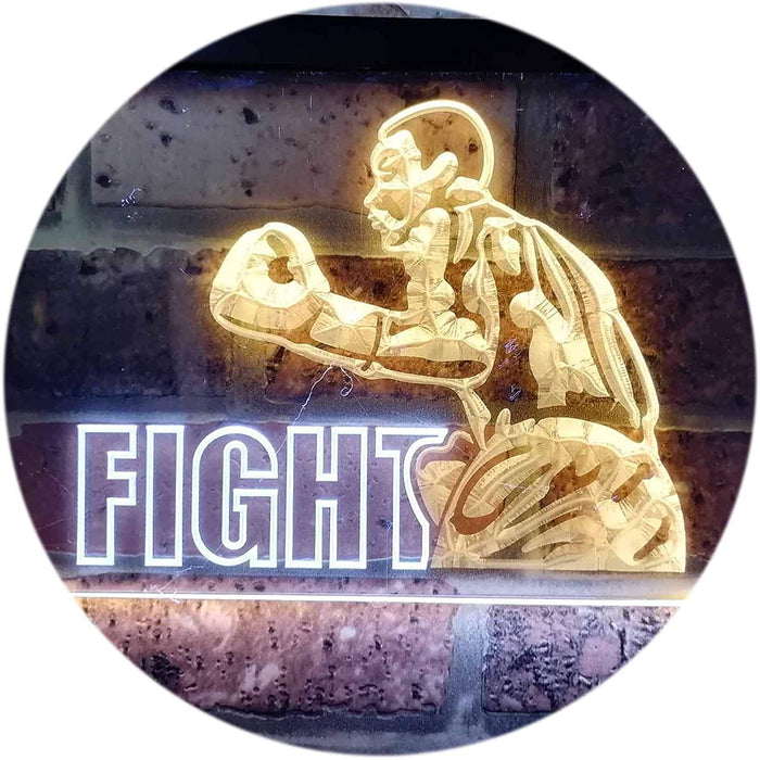 Fitness Gym Boxer Fight Boxing Man Cave LED Light Sign - Way Up Gifts