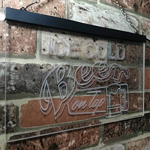 Ice Cold Beer On Tap LED Light Sign - Way Up Gifts