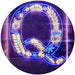 Family Name Letter Q Monogram Initial LED Light Sign - Way Up Gifts
