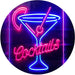 Cocktails Glass Bar Display LED Light Sign - Way Up Gifts