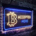 Bitcoin Accepted Here LED Light Sign - Way Up Gifts