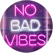 No Bad Vibes Room Display LED Light Sign - LED Gift Works