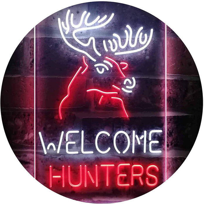 Hunting Store Cabin Decor Welcome Hunters LED Light Sign - Way Up Gifts