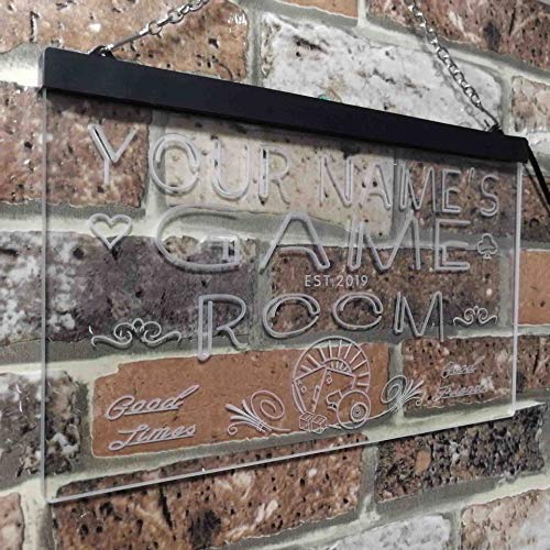 Personalized Game Room LED Light Sign - Way Up Gifts
