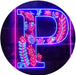 Family Name Letter P Monogram Initial LED Light Sign - Way Up Gifts