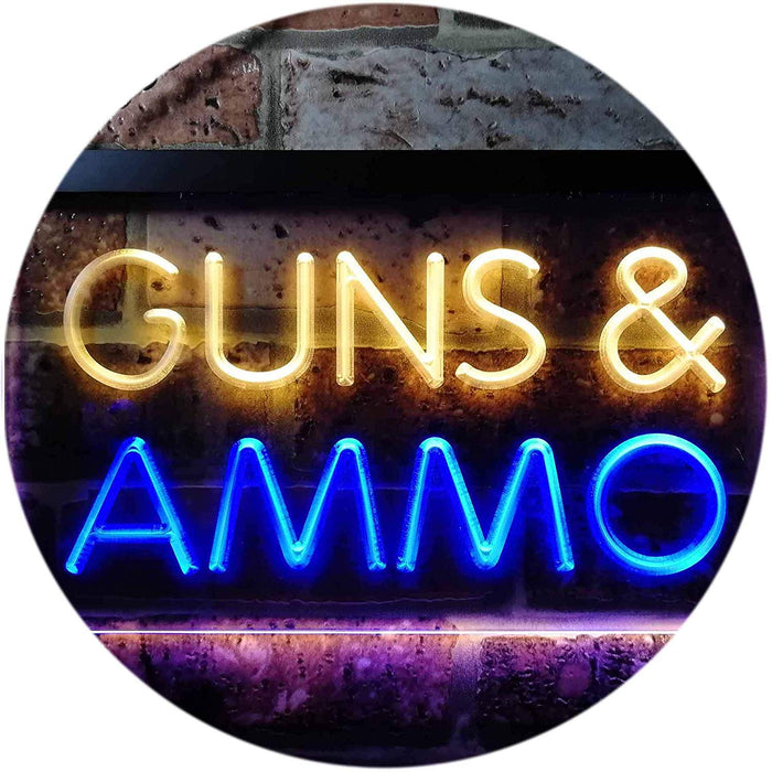 Guns Ammo LED Light Sign - Way Up Gifts