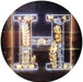 Family Name Letter H Monogram Initial LED Light Sign - Way Up Gifts