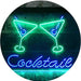 Cocktail Glasses Bar LED Light Sign - Way Up Gifts