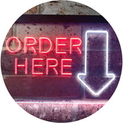 Arrow Order Here LED Light Sign - LED Gift Works