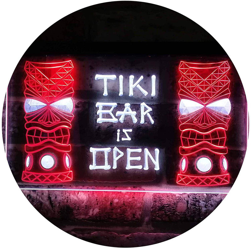 Tiki Bar Open LED Light Sign - LED Gift Works