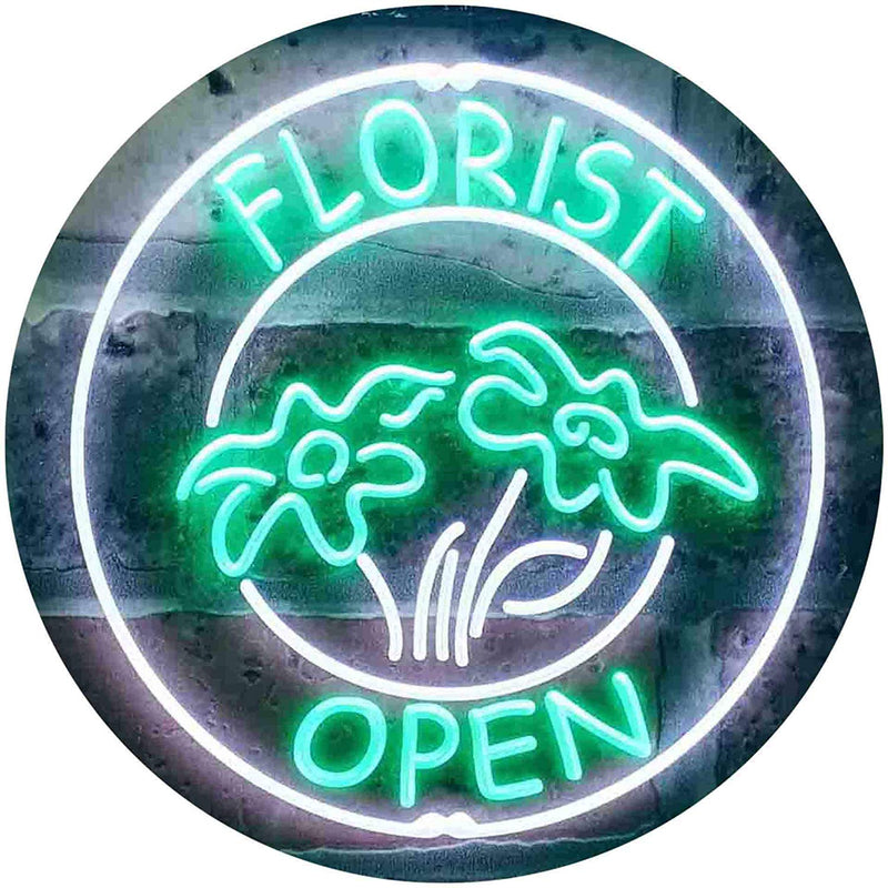 Flower Shop Open Florist LED Light Sign - LED Gift Works