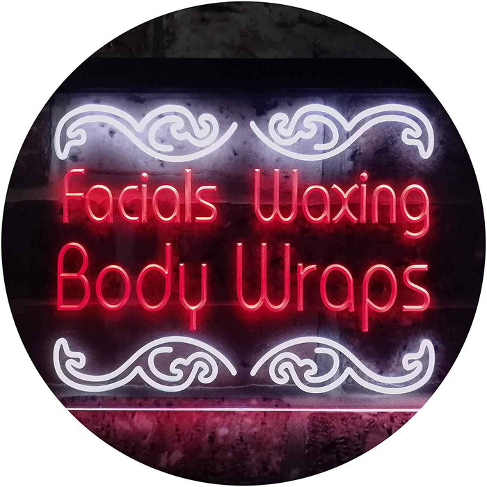 Facials Waxing Body Wraps LED Light Sign - Way Up Gifts