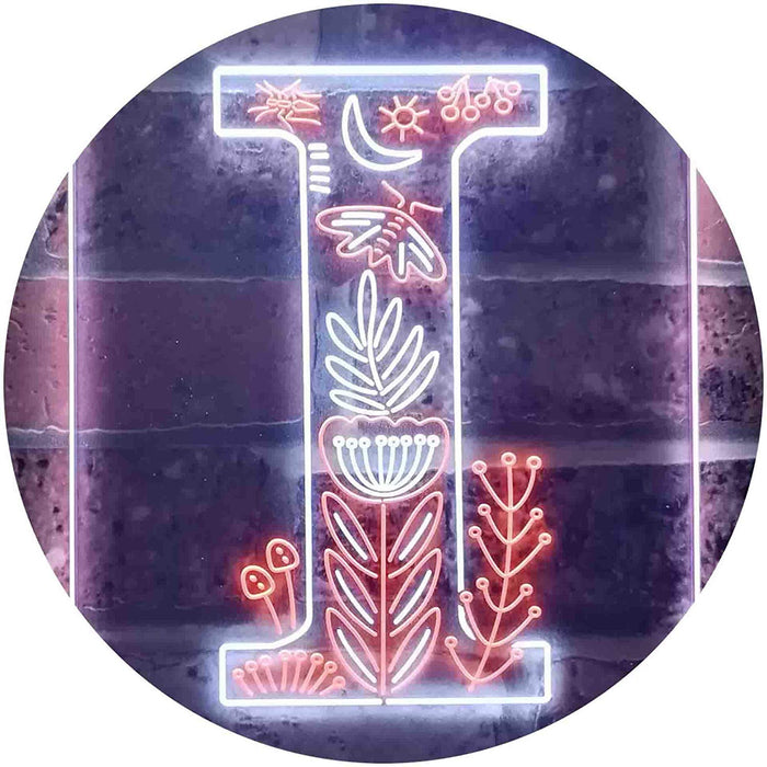 Family Name Letter I Monogram Initial LED Light Sign - Way Up Gifts