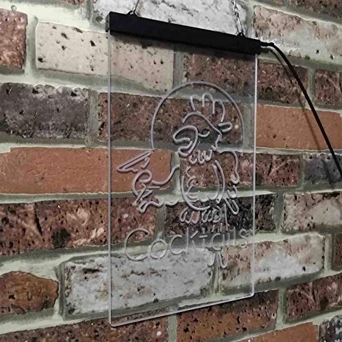 Cocktails Parrot LED Light Sign - LED Gift Works