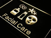 Facial Care LED Light Sign - LED Gift Works