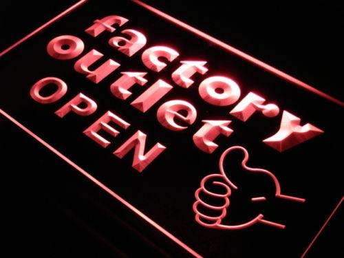 Factory Outlet Open LED Light Sign - LED Gift Works