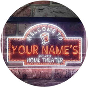 Personalized Movie Room Home Theater LED Light Sign - LED Gift Works