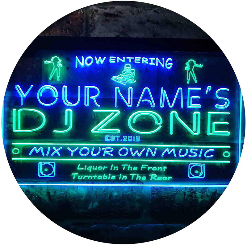 Personalized Music DJ Zone DJ Gift LED Light Sign - LED Gift Works