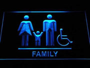 Family and Handicap Restroom LED Light Sign - LED Gift Works