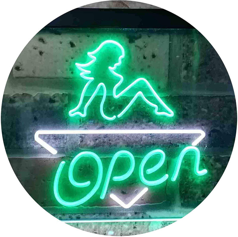 Sexy Girl Open LED Light Sign - LED Gift Works
