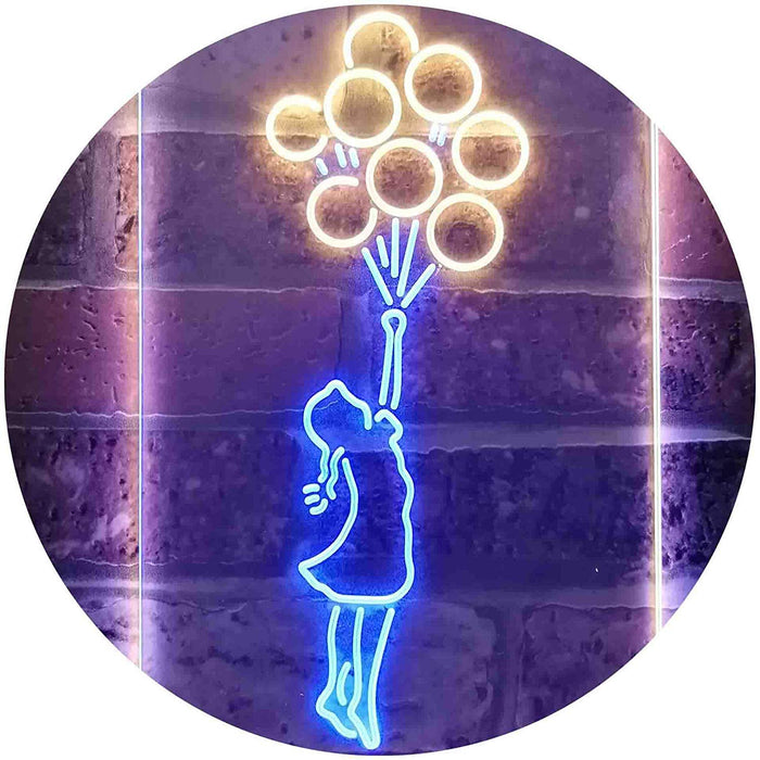 Balloon Girl Kids Room Decor LED Light Sign - Way Up Gifts